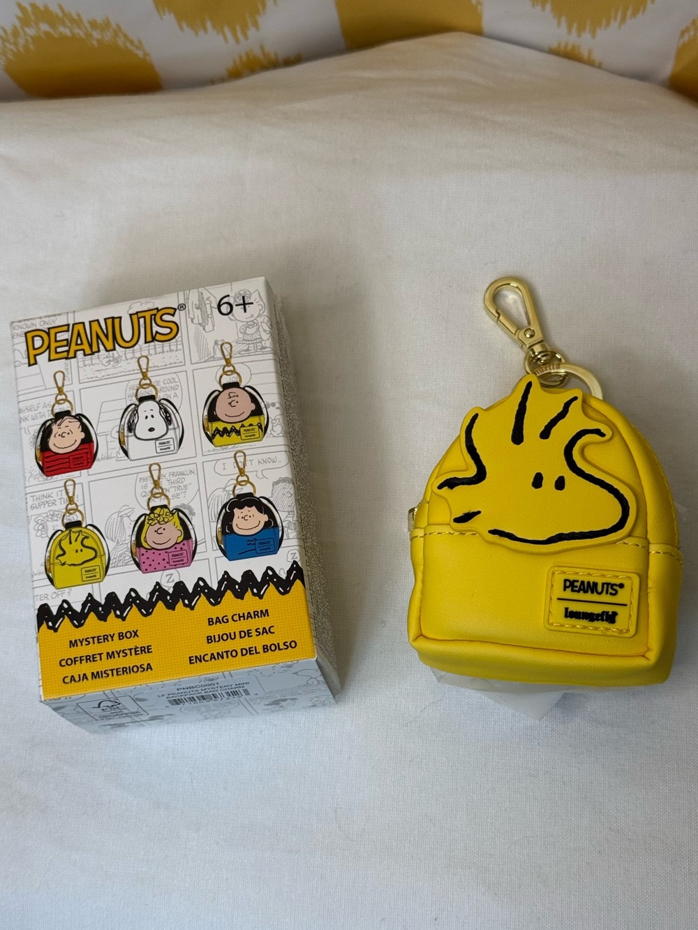 Loungefly Peanuts Yellow Woodstock Mini Backpack Bag Charm